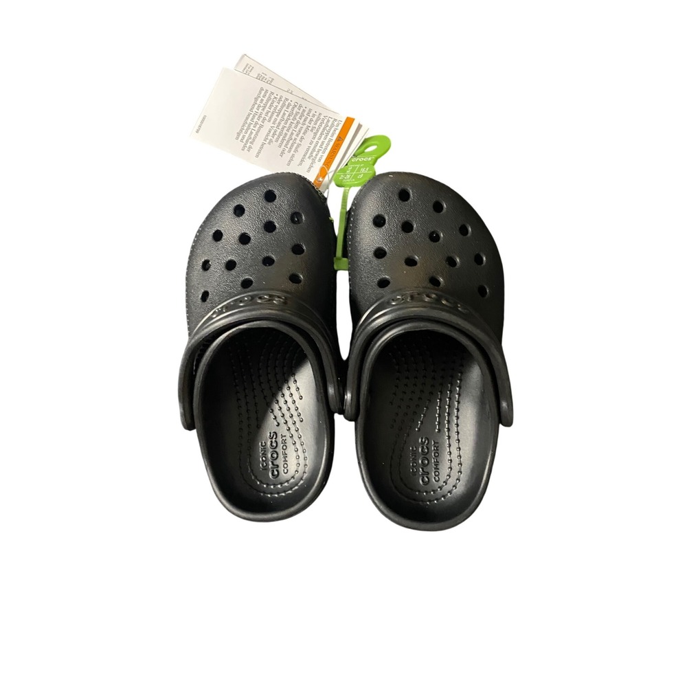 Crocs Classic Clog T Black Toddler Size 9 C9 Slip On Shoes 206990-001 NWT